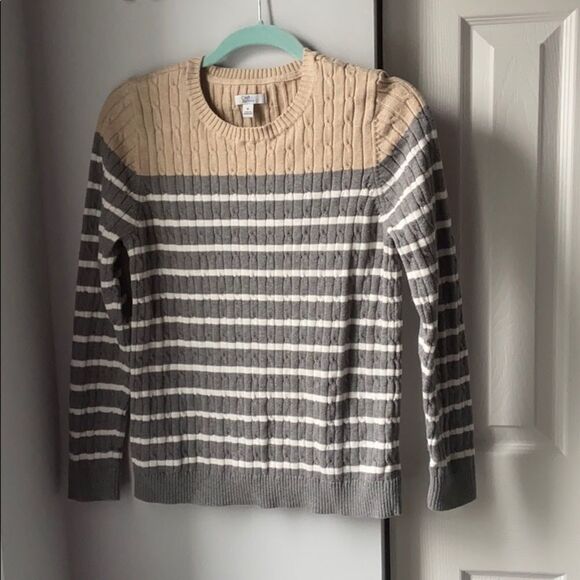 🍭6/$30 Croft & Barrow Classic Cable Sweater - M - Picture 1 of 10
